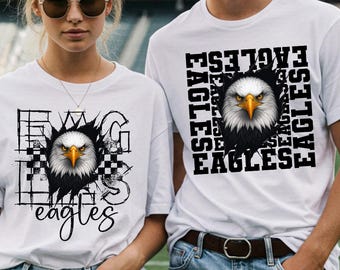 Fierce Eagles PNG: schoolgeest sublimatieontwerp (digitale download)