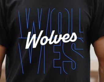 Wolves Mascot SVG – School Spirit Typography Design (Digital Files)