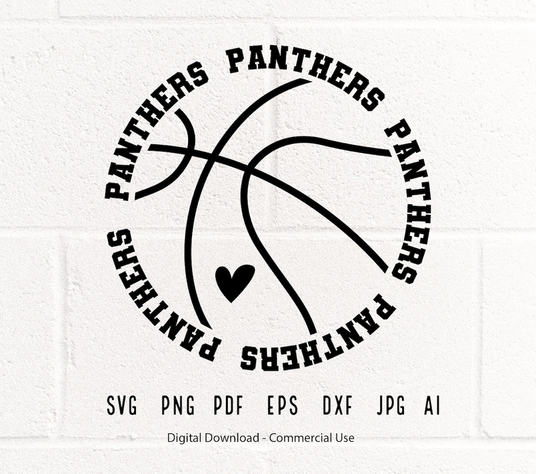 Panthers Basketball SVG PNG, Panthers Mascot Svg, Panthers Svg,panthers