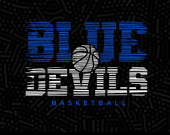 Blue Devils SVG PNG, Blue Devils Basketball svg, Blue Devils Cheer, Basketball svg, Blue Devils Shirt svg, Retro Blue Devils svg, Cricut svg
