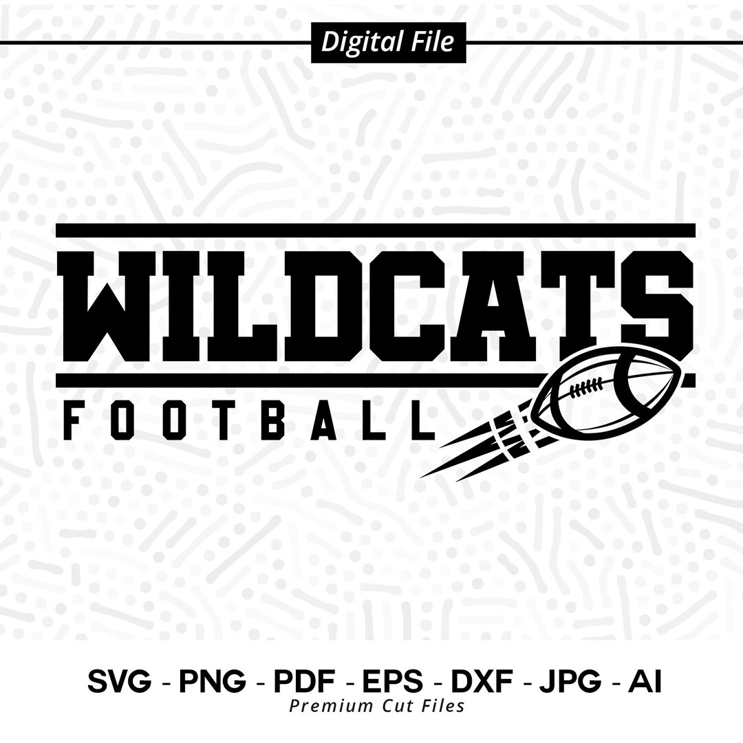 Football Svg, Wildcats, Football, Svg, Wildcat Football Svg, Wildcat