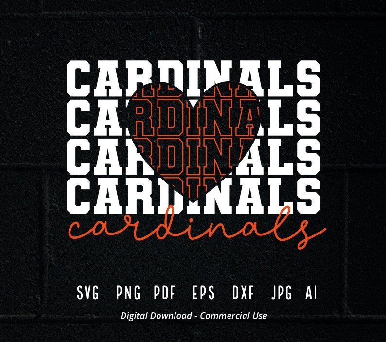Stacked Cardinals SVG, Mascot, School Team Cheer (digital Download) - Etsy