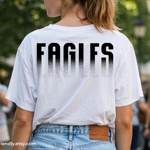 Eagles PNG file displayed on mockup for school spirit shirt inspiration