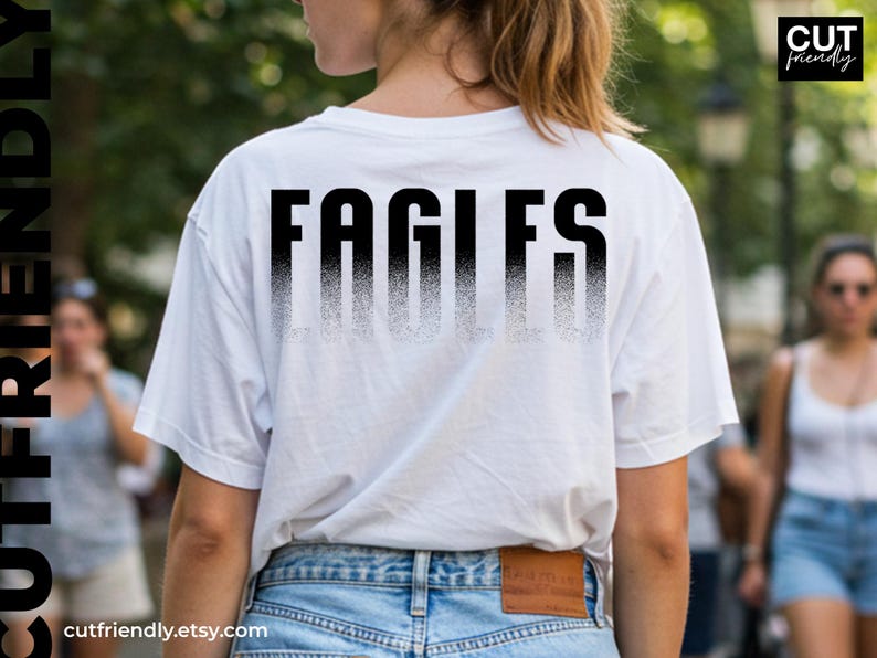 Eagles PNG file displayed on mockup for school spirit shirt inspiration