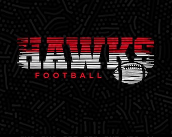 Hawks Football SVG, Schule Spirit Design (Digitaler Download)