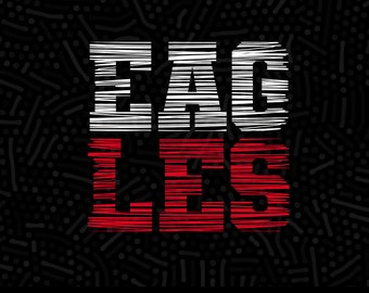 Eagles Mascot SVG PNG, School Spirit, Cheer Design (Digital File)