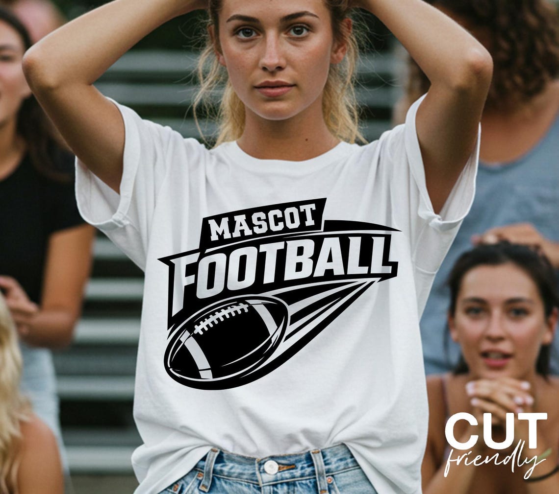 Editable Football Team Template SVG PNG, Custom Name Layout, School ...