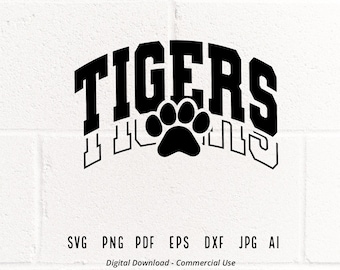 Tigers SVG PNG, Tigers Paw svg, Tigers Mascot svg, Tigers Cheer svg, Tigers Vibes svg, School Spirit svg, Tigers Sport svg, Tigers Love svg