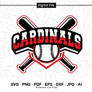 Cardinals Baseball SVG PNG, Baseball svg, Cardinals svg, Baseball Shirt svg, Baseball Mom svg, Cardinals Pride svg, Cardinals Cheer, Cricut