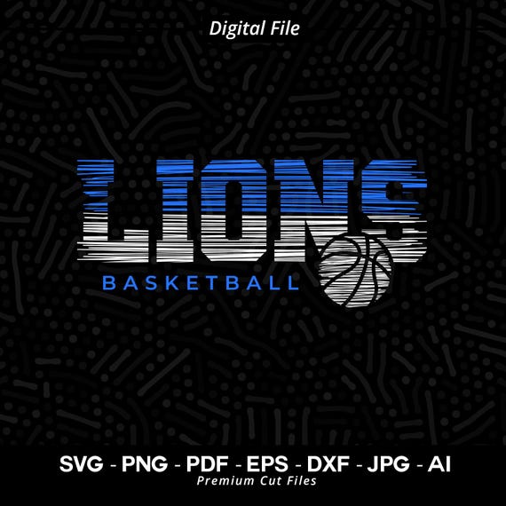 Lions Basketball SVG Cut File - Cheer and Sports Shirt Design