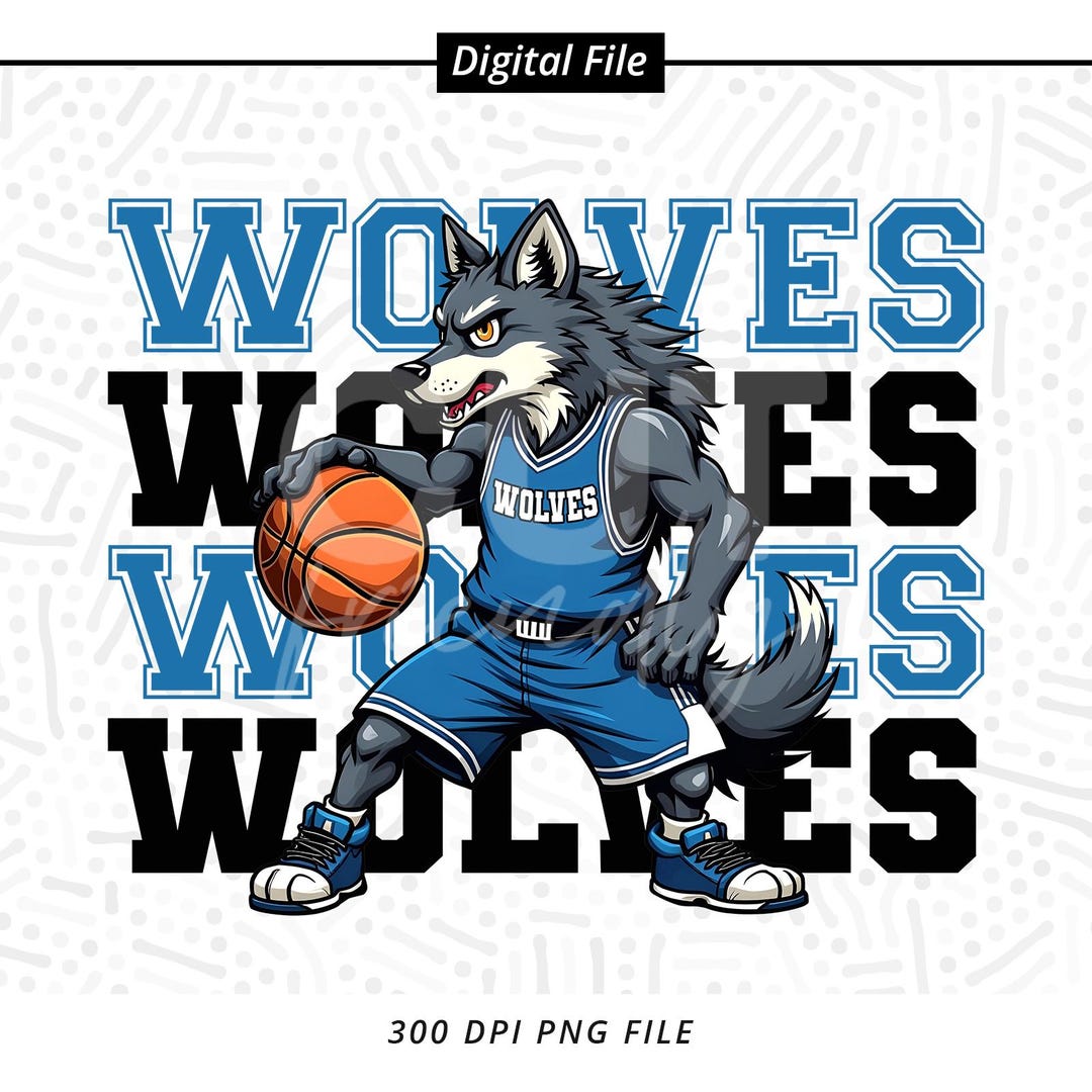 Wolves Basketball PNG Sublimation Design | Wolves Cheer, School Spirit ...