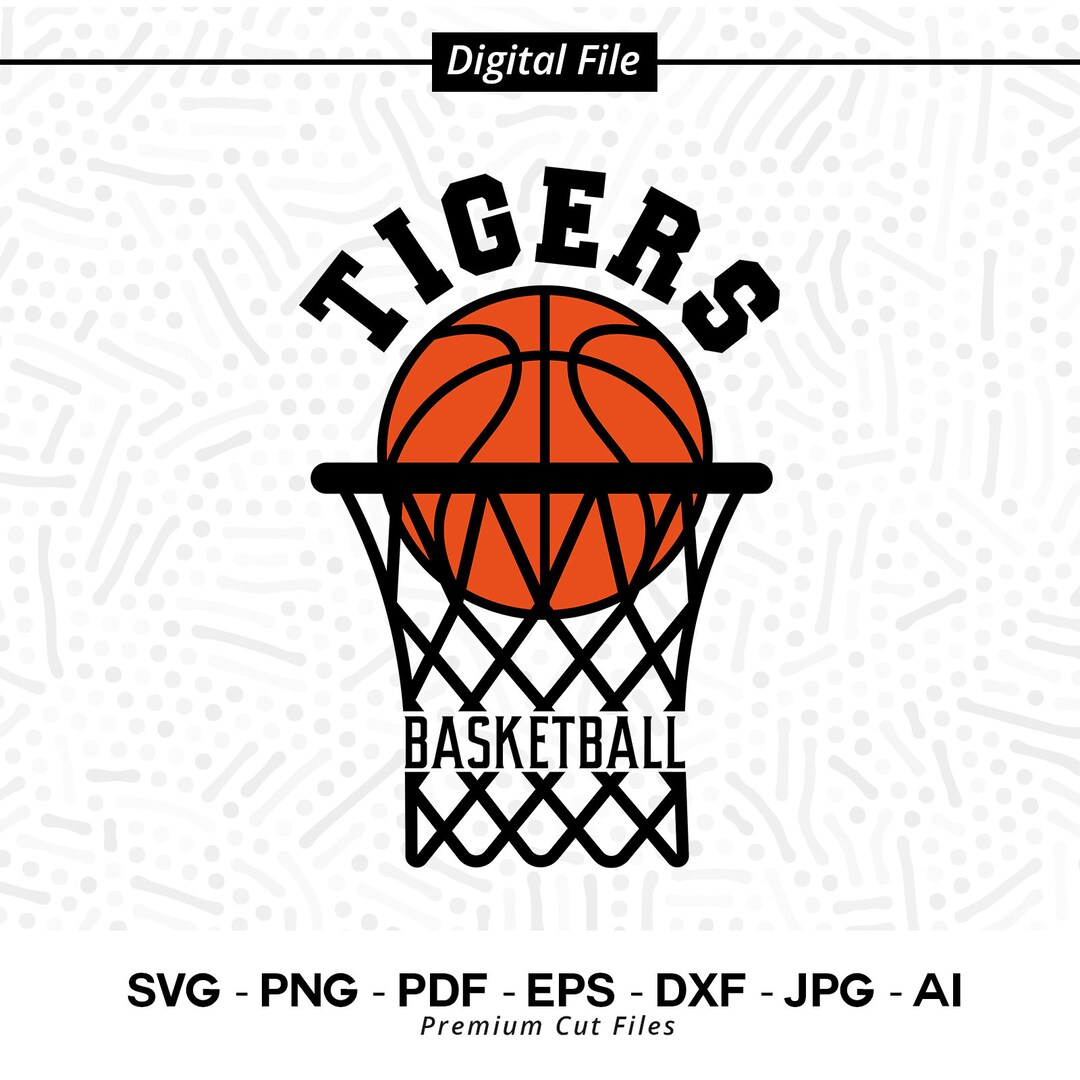 Basketball SVG PNG, Tiger Basketball, Tiger, Tigers, Basketball Svg