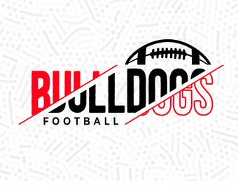 Bulldogs Football SVG, Cut File, Shirt Design (Digital Download)