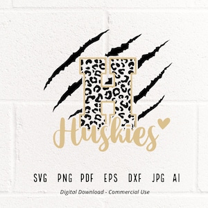 Huskies Claw SVG, Claw Scratch svg, Leopard Huskies svg, Huskies Paw svg,Huskies svg,Huskies School Team,Huskies Vibes,School Spirit, Cricut