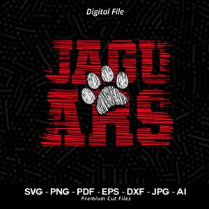 Jaguars Paw SVG, Jaguars Mascot svg, Jaguars Svg Png, Jaguars Shirt svg, Jaguars School Team, Jaguars Cheer, Jaguars Vibes, School Spirit