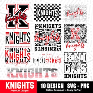 Knights Bundle Svg Png, Knight Svg, Knights Shirt Svg, Knights Cheer Svg, Knights , Sports Team Svg, Bundle Svg