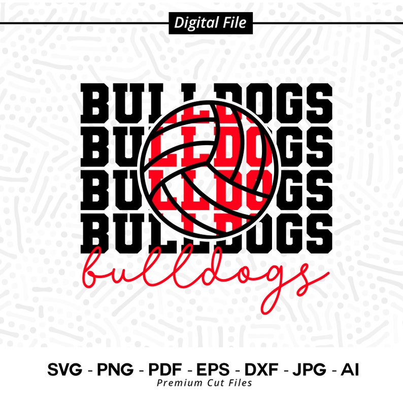 Bulldogs Volleyball SVG, PNG, EPS, Bulldogs Cheer (digital File) - Etsy