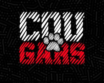 Cougars Paw SVG, School Spirit Pride (Digital File)