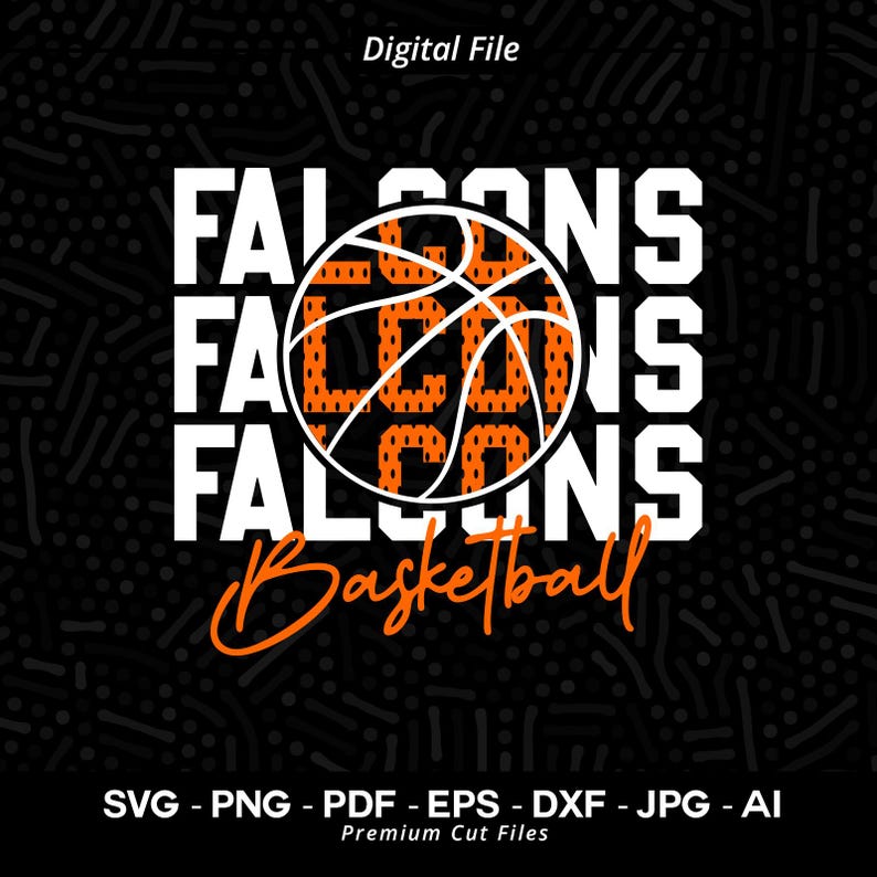 Falcons Basketball SVG, PNG, Cut Files (digital Download) - Etsy