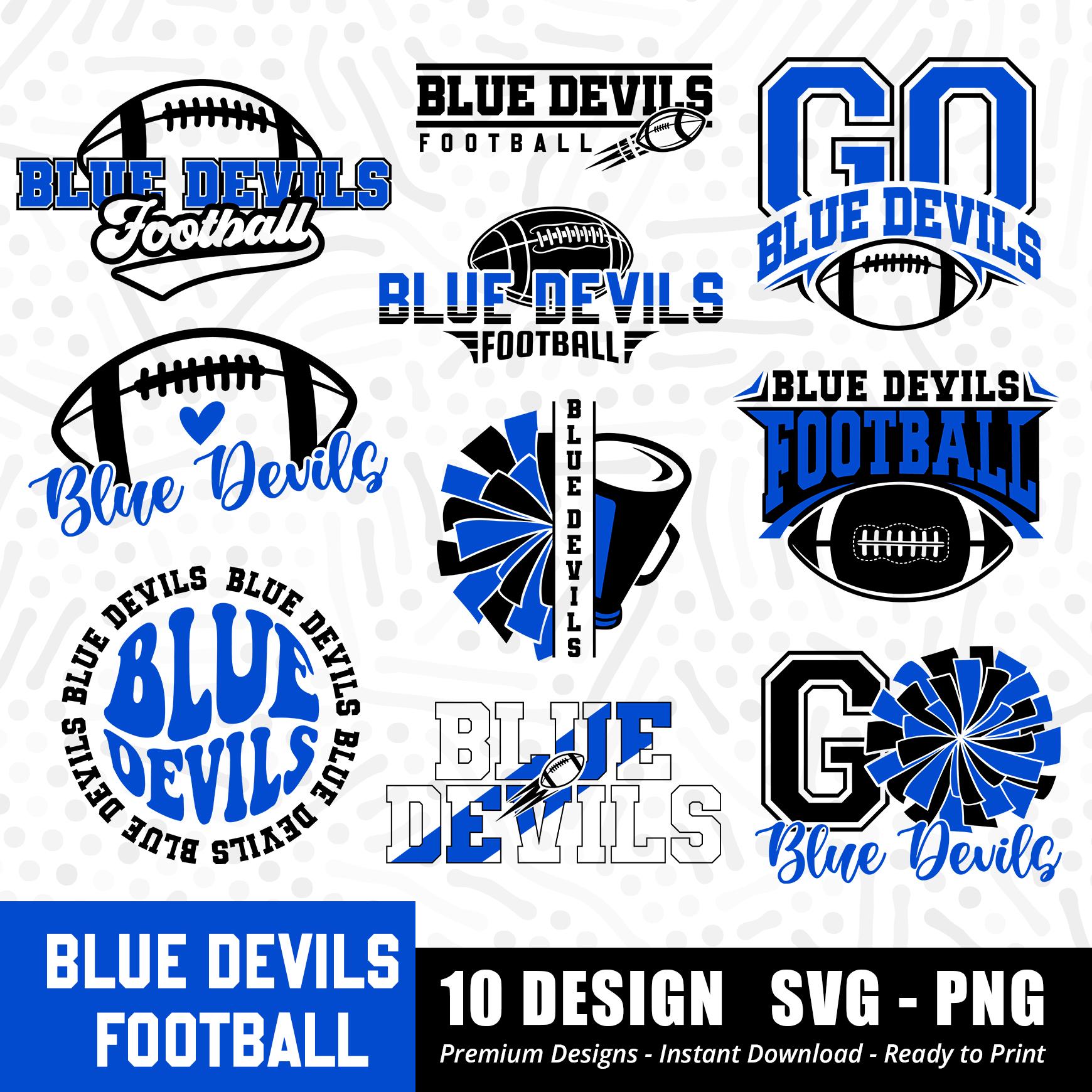 Blue Devils Football Bundle SVG PNG, Blue Devils Bundle svg, Football Bundle, Sports Team Svg, Bundle svg, Cricut Cut File, Instant Download