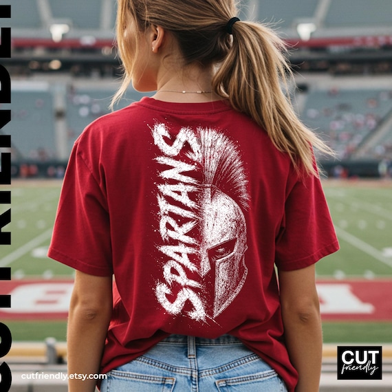 Spartans Mascot PNG, Spartan Helmet Sublimation Design, School Team Spirit PNG, Football Game Day Digital Download