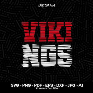 Vikings maskot SVG, skolandagrafik (digital fil)