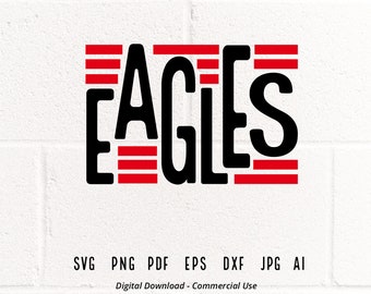 Eagles Mascot SVG, PNG, Sport Design (Digital Download)