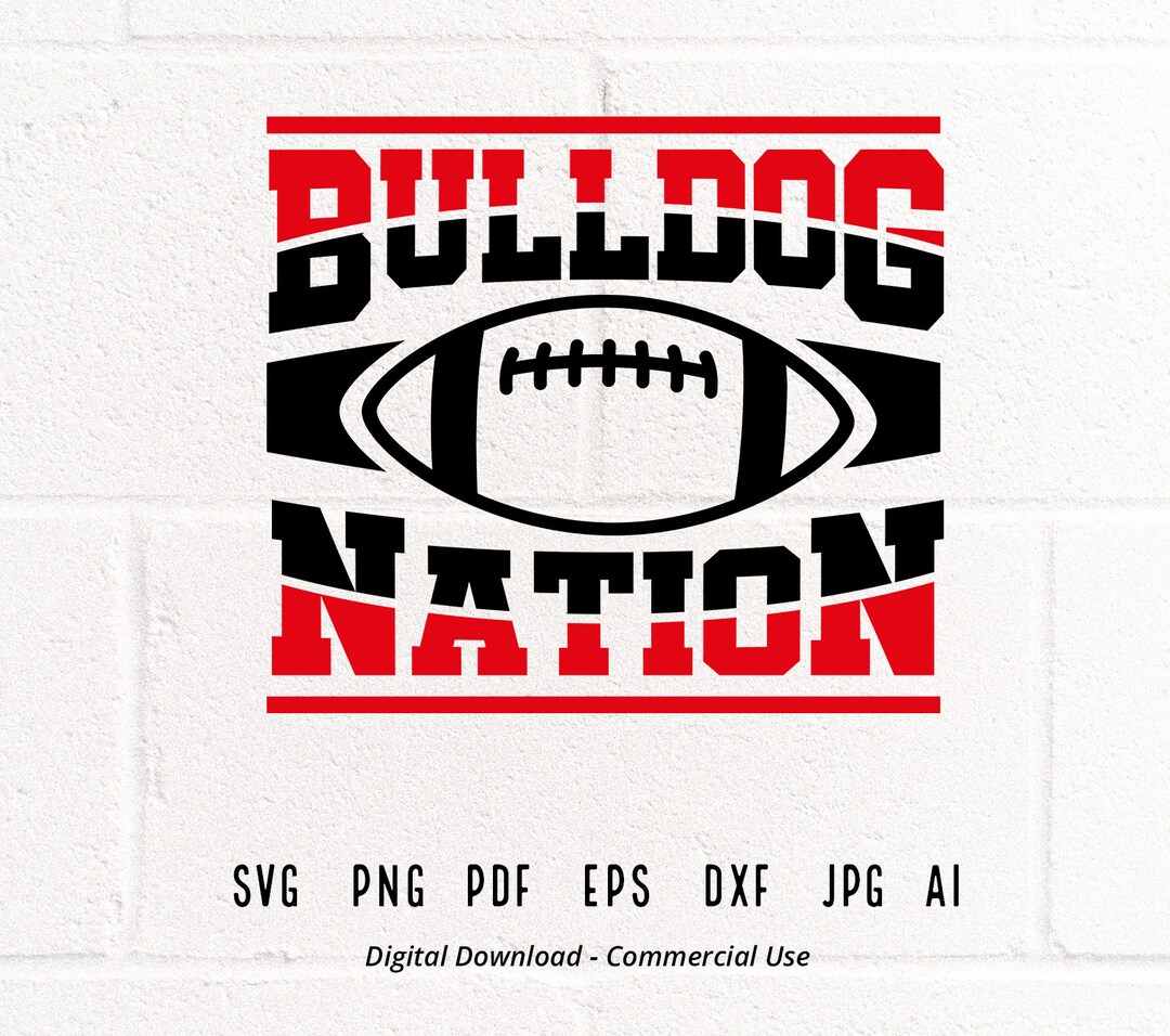 Bulldog Nation SVG PNG, Bulldog SVG, Bulldog Mascot Svg, Bulldogs Cheer