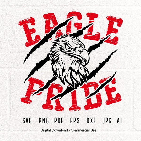 Eagle Pride SVG PNG, Eagle Claw svg, Eagle Face svg, Eagles Shirt svg, Eagle svg,Eagle Mascot svg, Eagles Vibes svg,School Spirit svg