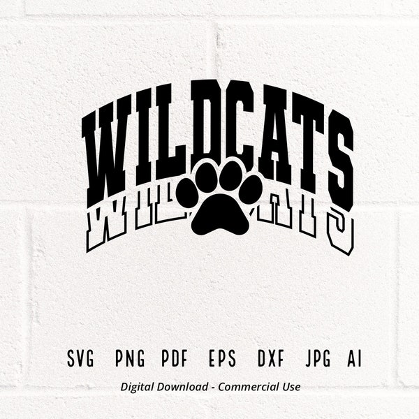 Wildcat Svg - Etsy