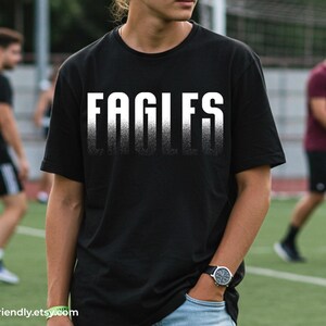 Eagles mascot typography design in high resolution PNG for sublimation printing