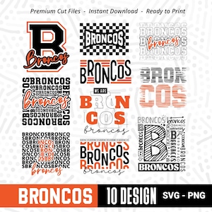 Broncos Svg Png, Broncos Bundle, SVG PNG Bundle Set, Bronco Svg, Broncos Shirt Svg, Broncos Typography, Broncos Mascot