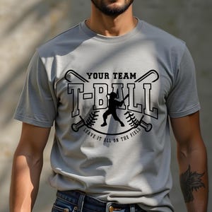 Cricut-friendly T-ball SVG file with fun baseball quote, perfect for moms, teams, and school sports.