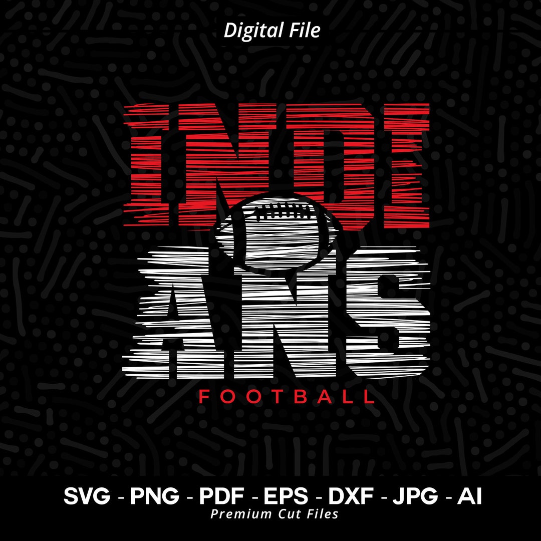 Indians Football SVG PNG, Indians Svg, Football Svg, Indians Shirt Svg