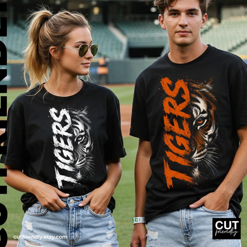 School spirit tiger mascot design for sublimation projects and sports fans