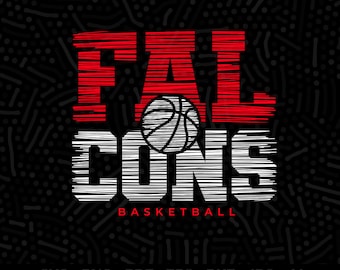 Falcons Basketball SVG, PNG, Cricut Silhouette (Digital File)