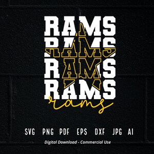 Stacked Rams Mascot SVG, School Team Spirit (digital Download) - Etsy