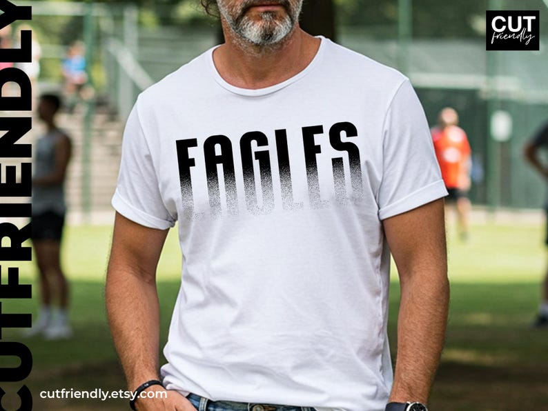 Eagles sublimation PNG with distressed melting texture effect