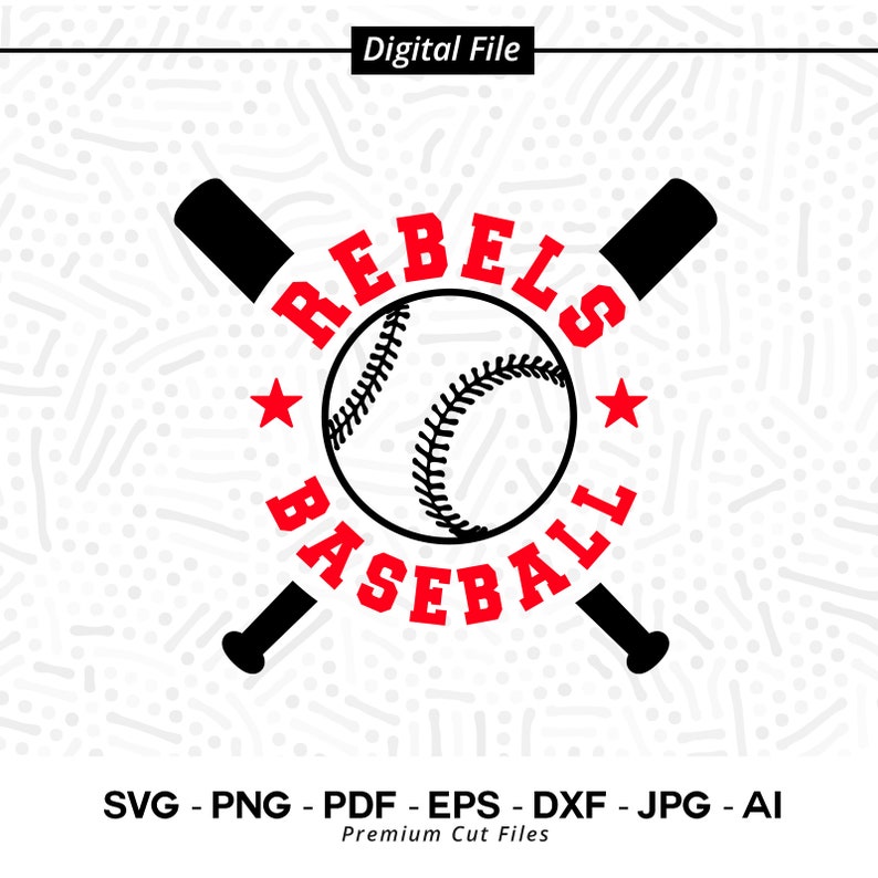 Baseball SVG PNG, Rebels, Baseball, Svg, Rebel Baseball, Rebel, Rebel ...
