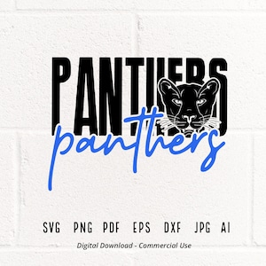Panthers SVG PNG, Panthers Face svg, Stacked Panthers svg, Panthers Mascot svg, Panthers Cheer svg, Panthers Vibes svg, School Spirit svg