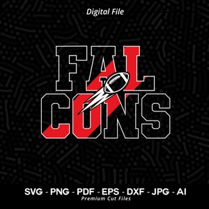 ファルコンズ フットボール SVG PNG、ファルコンズ SVG、ファルコン、フットボール SVG、フットボール シャツ、ファルコンズ チア、ファルコンズ バイブス SVG、ファルコンズ シャツ、スクール スピリット