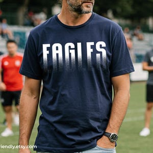 Eagles sublimation design with gradient fade effect for apparel use