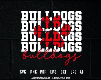 Stacked Bulldogs Paw SVG, Bulldogs Mascot svg, Bulldogs svg, Bulldogs Paw svg, Stacked Bulldogs svg, Bulldogs School Team svg,Bulldogs Cheer