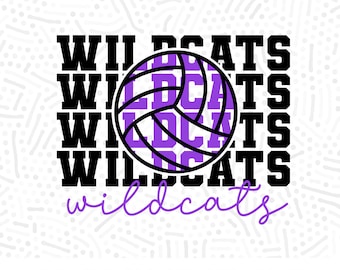 Wildcats Volleyball SVG, PNG, Cricut Cut Files (Digital File)