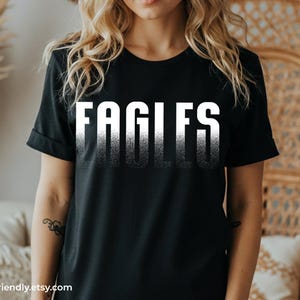 Eagles bold lettering design for varsity style shirt printing