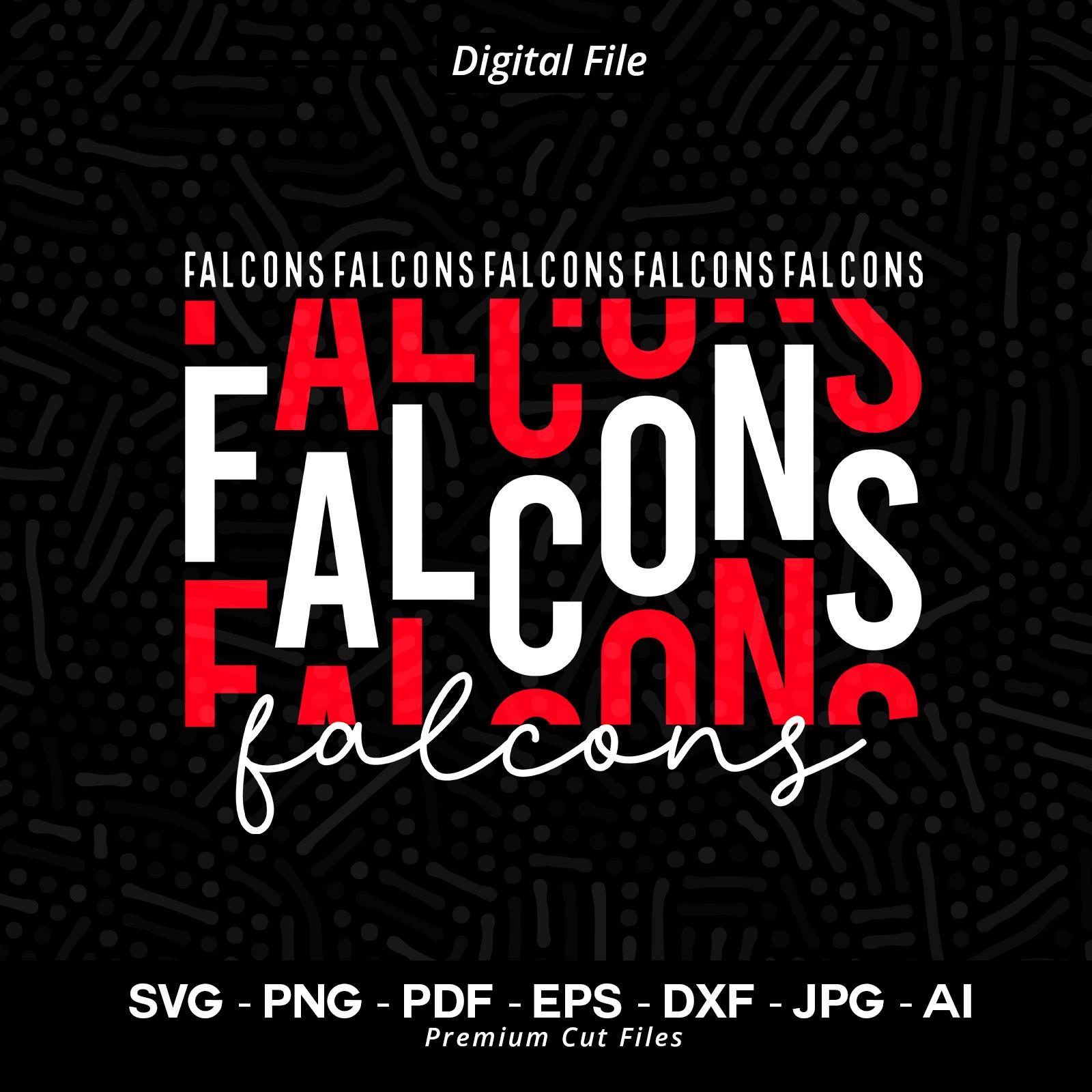 Stacked Falcons SVG, PNG, Typography Clipart (digital Download) - Etsy
