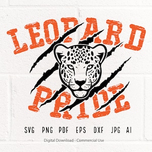 Leopard Pride SVG PNG, Leopard Claw svg, Leopard Face svg, Leopard Shirt svg,Leopards Mascot svg, Leopards Vibes svg,Leopards Love svg