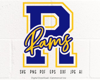 Rams Mascot SVG, School Spirit Graphic (Digital Download)