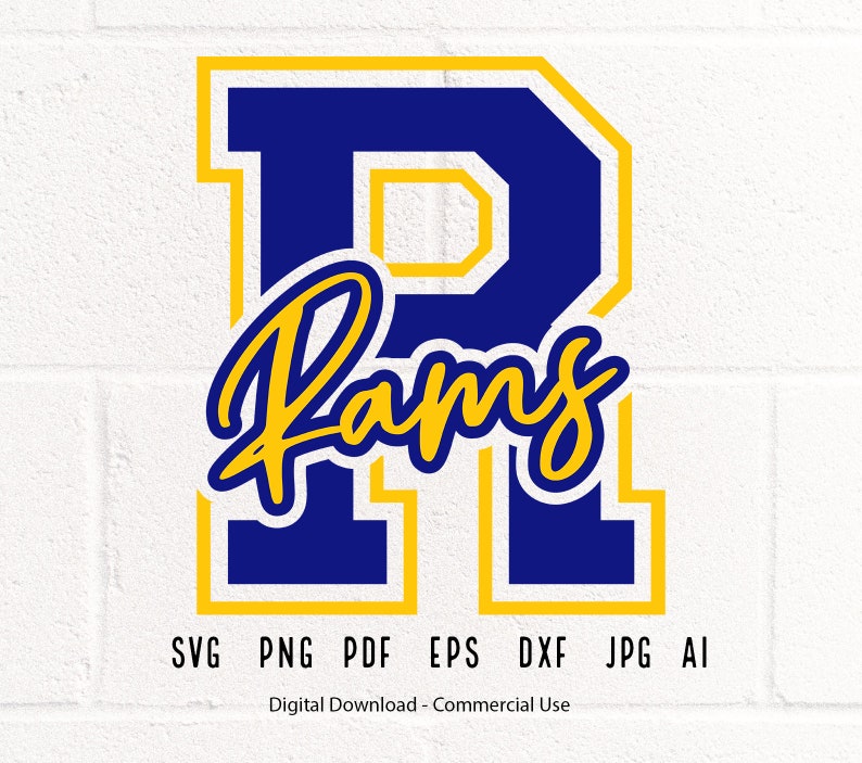 Rams Mascot SVG, School Spirit Graphic (digital Download) - Etsy