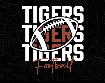 Tigers Fußball SVG, PNG, Schnittdateien (Digitaler Download)